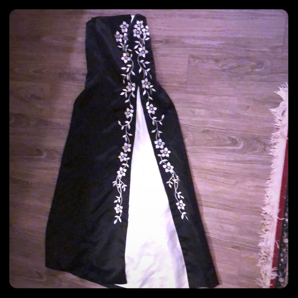 Gorgeous black & light green formal gown
